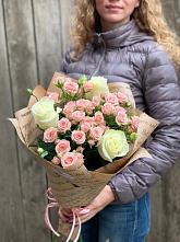 Букет цветов из:  Розы #REPLACE_PRED# Зелегощь