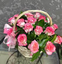 Цветочная композиция из Розы в корзине #REPLACE_PRED# Зелегощь